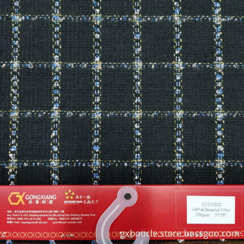 Boucle Fashion Plaid design with special Lurex fabric